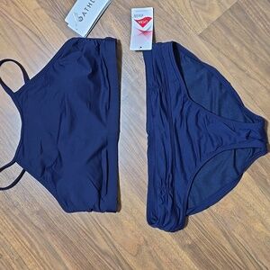 Athleta Macrame High Neck Bikini Set